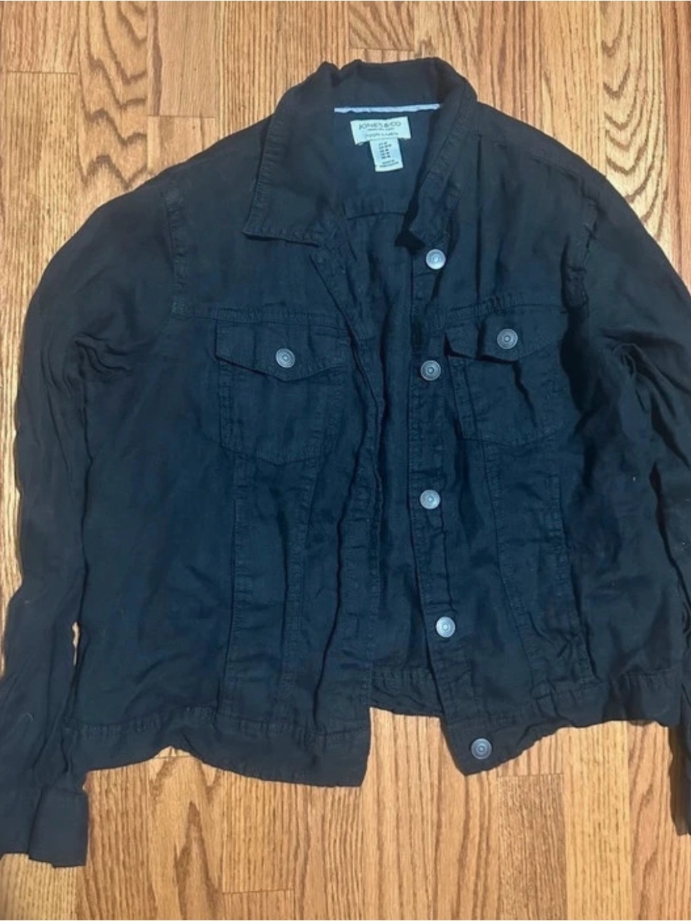 Jones New York Men’s Black Lightweight Button-Up Jacket
